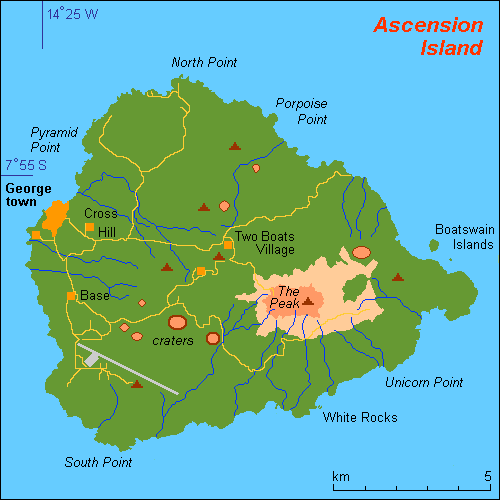 Ascension insel karte